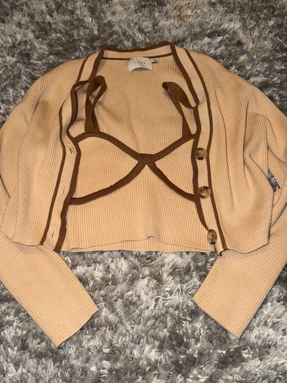 2-Piece Cardigan and Tank Top Set